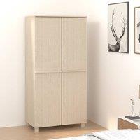 Berkfield Home Wardrobe HAMAR Honey Brown 89x50x180 cm Solid Wood Pine | Size: 89 x 50 x 180 cm