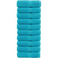 Premium Guest Towels SOLUND 10 pcs Turquoise 30x50 cm 600 gsm