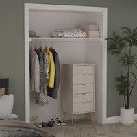 Ready Assembled 2 U Metro 5 Drawer Tallboy (Ready Assembled) in Taupe | Size: Medium