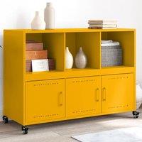 Berkfield Home Sideboard Mustard Yellow 100.5x39x72 cm Steel