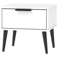Ready Assembled 2 U Fuji 1 Drawer Bedside (Ready Assembled) in White