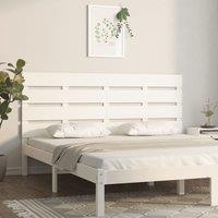 Berkfield Home Headboard White 140x3x80 cm Solid Wood Pine | Size: 140 x 3 x 80 cm