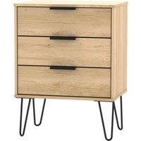 Ready Assembled 2 U Fuji 3 Drawer Chest (Ready Assembled) in Natural | Size: Medium