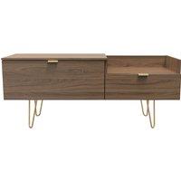 Ready Assembled 2 U Fuji TV Console Unit (Ready Assembled) in Walnut | Size: Large
