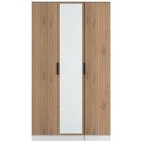 Ready Assembled 2 U Crete Tall 3 Door Mirrored Robe (Ready Assembled) in White | Size: Large