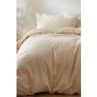 Martex Touch of Linen Duvet Cover Set (Includes 2 Pillowcases 1 For Single) in Cream | Size: Single