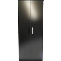 Ready Assembled 2 U Harrow 2 Door Wardrobe (Ready Assembled) in Black | Size: Large