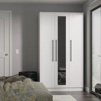 Ready Assembled 2 U Howard Tall Triple Mirror Wardrobe (Ready Assembled) in White | Size: Large