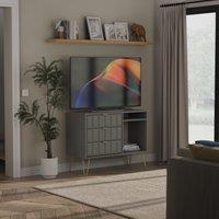 Ready Assembled 2 U Metro 3 Drawer TV Unit (Ready Assembled) in Grey | Size: Medium