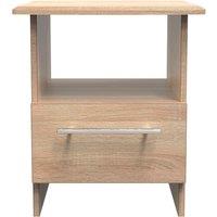 Ready Assembled 2 U Carlton Bottom Drawer Lamp Table (Ready Assembled) in Light Oak | Size: Small