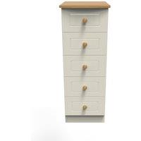 Ready Assembled 2 U Lancaster 5 Drawer Tallboy (Ready Assembled) in Cream