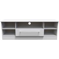 Ready Assembled 2 U Carlton Wide 1 Drawer TV & Media Unit (Ready Assembled) in Grey | Size: Large