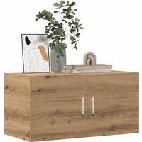 Berkfield Home Wall Cabinet Artisan Oak 80x39x40 cm Engineered Wood in Brown | Size: 80 x 39 x 40 cm