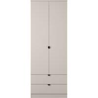 Ready Assembled 2 U Norway Tall 2 Door 2 Drawer Robe (Ready Assembled) in Taupe | Size: Large