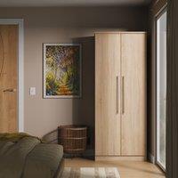 Ready Assembled 2 U Carlton 2 Door Wardrobe (Ready Assembled) in Light Oak | Size: Large