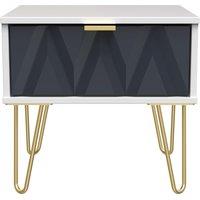 Ready Assembled 2 U Dallas 1 Drawer Bedside (Ready Assembled) in Dark Blue