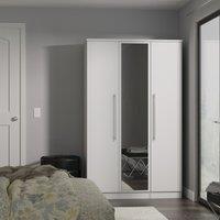 Ready Assembled 2 U Carlton Triple Mirror Wardrobe (Ready Assembled) in Grey | Size: Large
