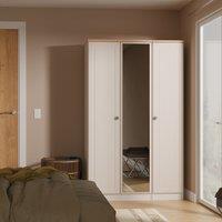 Ready Assembled 2 U Surrey Triple Mirror Wardrobe (Ready Assembled) in Taupe | Size: Large