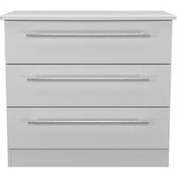 Ready Assembled 2 U Carlton 3 Drawer Chest (Ready Assembled) in Grey | Size: Medium