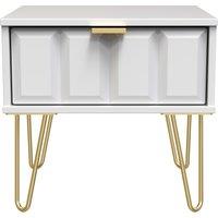Ready Assembled 2 U Metro 1 Drawer Bedside (Ready Assembled) in White | Size: Small