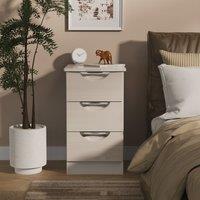Ready Assembled 2 U Holborn 3 Drawer Bedside Cabinet (Ready Assembled) in Taupe | Size: Small