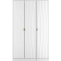 Ready Assembled 2 U Dallas 3 Door Wardrobe (Ready Assembled) in White | Size: Large