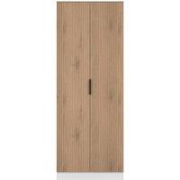 Ready Assembled 2 U Crete Tall 2 Door Robe (Ready Assembled) in White | Size: Large