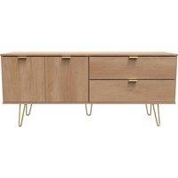 Ready Assembled 2 U Fuji 2 Drawer 2 Door Wide Sideboard (Ready Assembled) in Natural | Size: Large