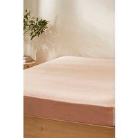 Martex Touch of Linen Fitted Sheet in Pale Pink | Size: Super King Fitted