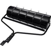 Garden Lawn Roller with Aerator Clamps Black 63 L Iron