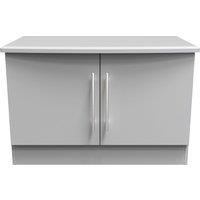 Ready Assembled 2 U Carlton Compact 2 Door TV & Media Unit (Ready Assembled) in Grey | Size: Medium