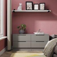 Ready Assembled 2 U Lucca 4 Drawer Bed Box (Ready Assembled) in Dark Grey | Size: Small