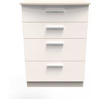 Ready Assembled 2 U Harrow 4 Drawer Deep Chest (Ready Assembled) in Taupe | Size: Medium