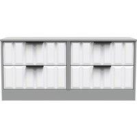 Ready Assembled 2 U Seattle 4 Drawer Bed Box (Ready Assembled) in Mid Grey | Size: Small