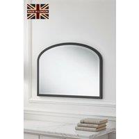 Eternity Curved Arch Mantle Mirror Black Bevelled