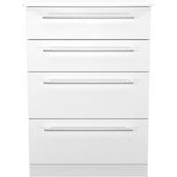 Ready Assembled 2 U Carlton 4 Drawer Deep Chest (Ready Assembled) in White | Size: Medium