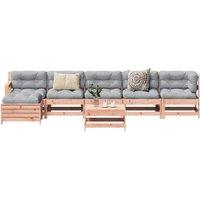 7 Piece Garden Lounge Set Solid Wood Douglas