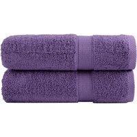 Berkfield Home Premium Hand Towels SOLUND 2 pcs Purple 50x100 cm 600 gsm