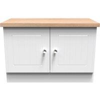 Ready Assembled 2 U Norton Compact 2 Door TV & Media Unit (Ready Assembled) in White | Size: Medium