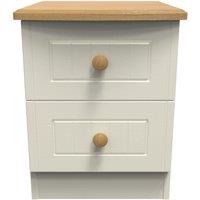Ready Assembled 2 U Lancaster 2 Drawer Bedside Cab(Ready Assembled) in Cream
