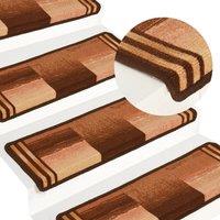 Berkfield Home Stair Mats Self-adhesive 5 pcs 65x21x4 cm Brown | Size: Medium