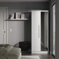Ready Assembled 2 U Carlton 2 Door Mirrored Robe (Ready Assembled) in White | Size: Large