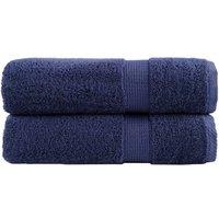 Berkfield Home Premium Hand Towels SOLUND 2pcs Navy Blue 50x100cm 600gsm