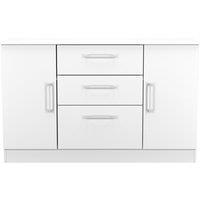 Ready Assembled 2 U Gloucester 2 Door 3 Drawer Sideboard (Ready Assembled) in White | Size: Large