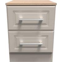 Ready Assembled 2 U Norfolk 2 Drawer Bedside Cabinet (Ready Assembled) in Taupe | Size: Small