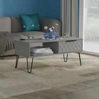 Ready Assembled 2 U Islay 1 Drawer Coffee Table (Ready Assembled) in Dark Grey | Size: Medium