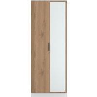 Ready Assembled 2 U Crete Tall 2 Door Mirrored Robe (Ready Assembled) in White | Size: Large