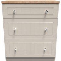Ready Assembled 2 U Norton 3 Drawer Deep Chest (Ready Assembled) in Taupe | Size: Medium