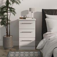 Ready Assembled 2 U Carlton 3 Drawer Bedside Cabinet (Ready Assembled) in Grey | Size: Small