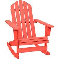 Berkfield Home Garden Rocking Adirondack Chair Solid Fir Wood Red